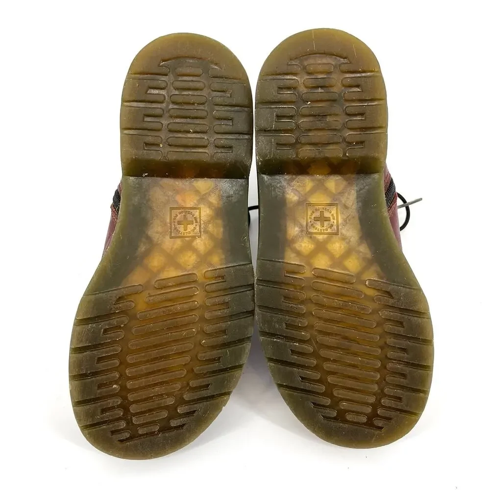 Dr‎ Martens red maroon burgundy 1460 junior lace up boots (US3)